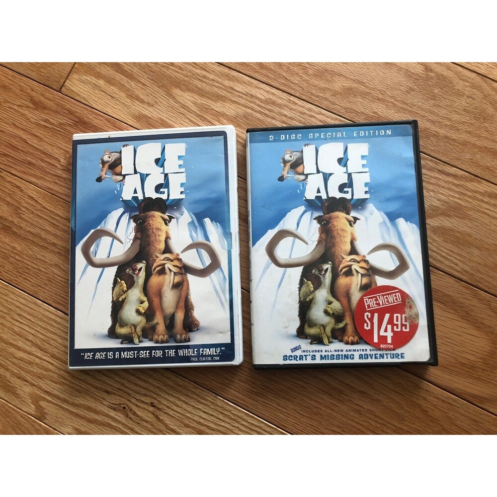 Ice Age DVD's Original Version and 2 Disc Special Edition‎